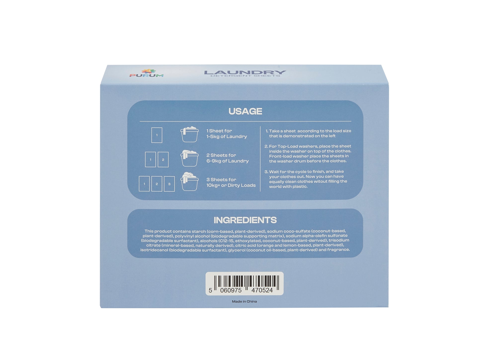 Purum Eco Laundry Mega Bundle – 320 Laundry Sheets + 1.375kg Scent Boosters